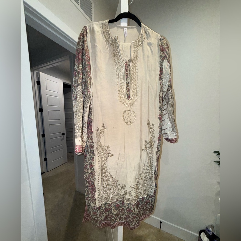 ETHNC Cotton Silk 3 Piece Pakistani Suit